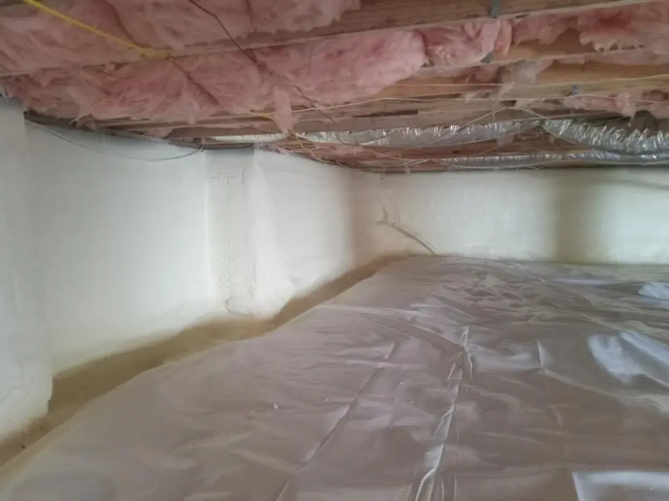 Crawl space encapsulation with closed-cell spray foam for Attic Insulation in Hamden